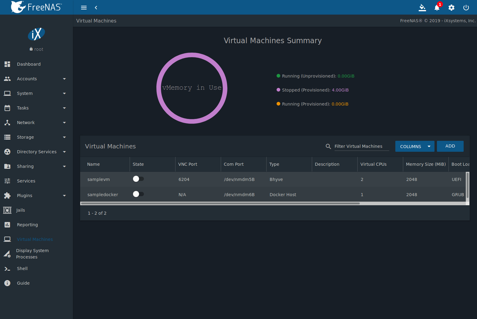 16. Virtual Machines — FreeNAS®11.2U3 User Guide Table of Contents