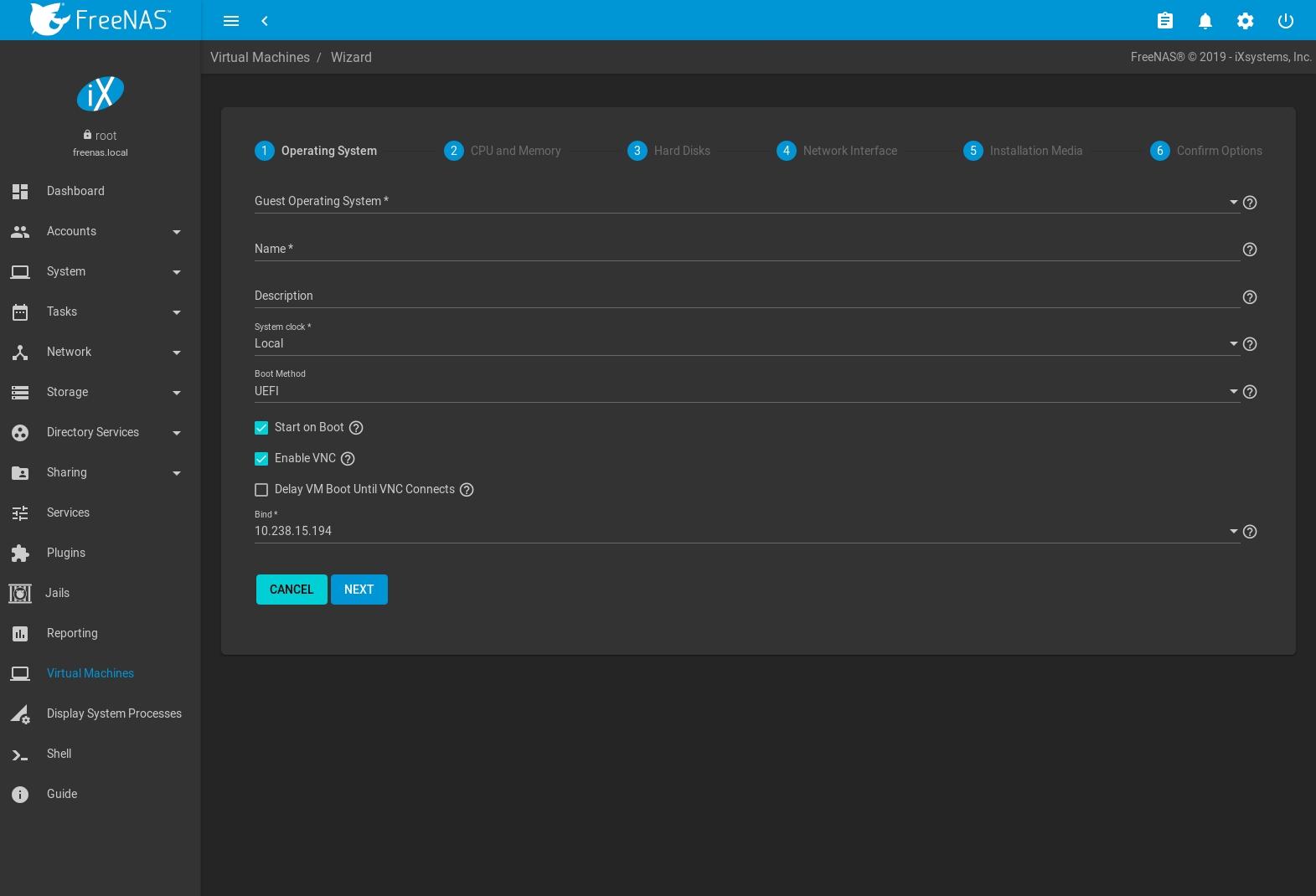 17. Virtual Machines — FreeNAS®11.3RC1 User Guide Table of Contents