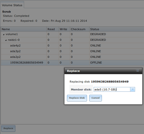 8. Storage — FreeNAS User Guide 9.3 Table of Contents