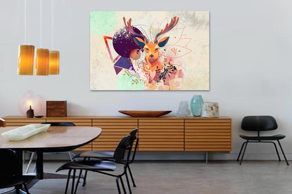 Deco scandinave avec un tableau deco pour salon Deco scandinave avec un tableau deco pour salon