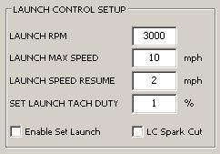 NOTE: The transmission MUST be in gear to activate the launch rev limiter!