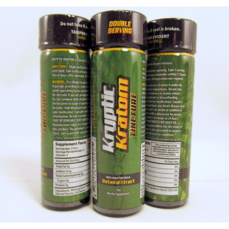 Product Samples Kryptic Kratom Botanical Extract Tincture Double Serving Hurry Up and