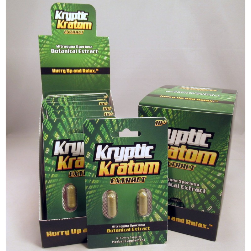 Product Samples Kryptic Kratom Botanical Extract Capsules Hurry Up and Relax (2pk)(1