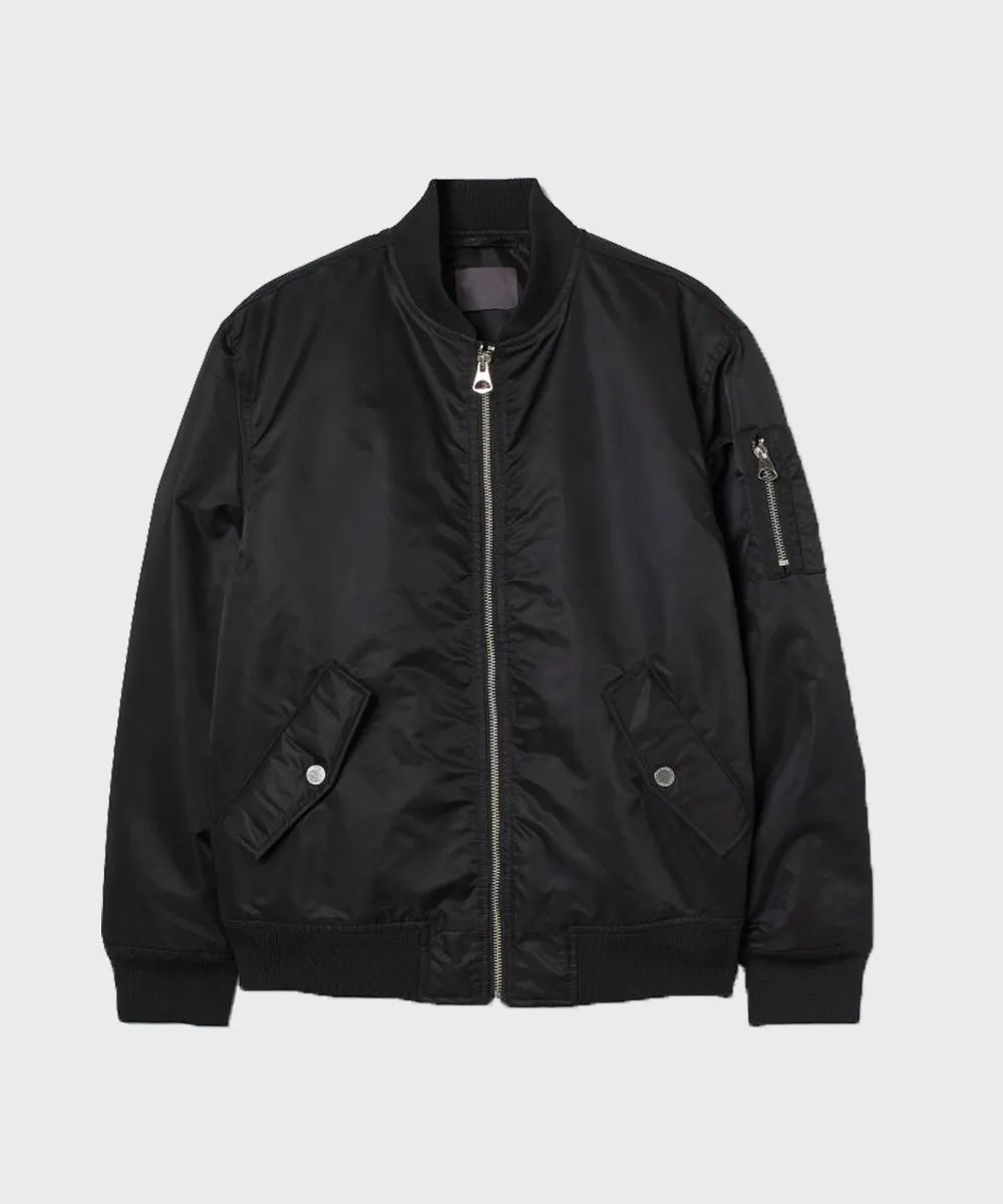 Buy Now Mens Black Bomber Jacket Jacket Hub