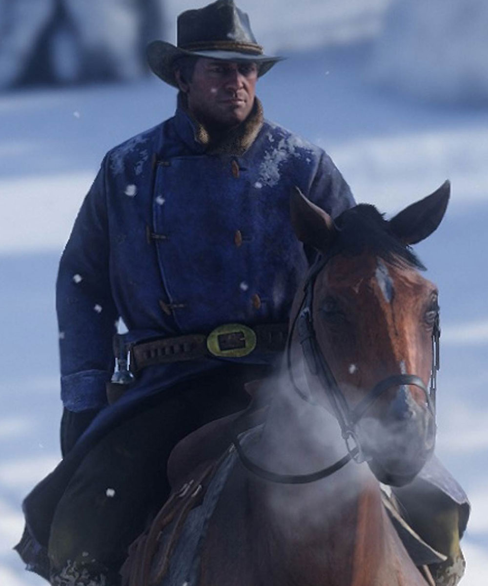 Blue RDR2 Arthur Winter Coat Jacket Makers