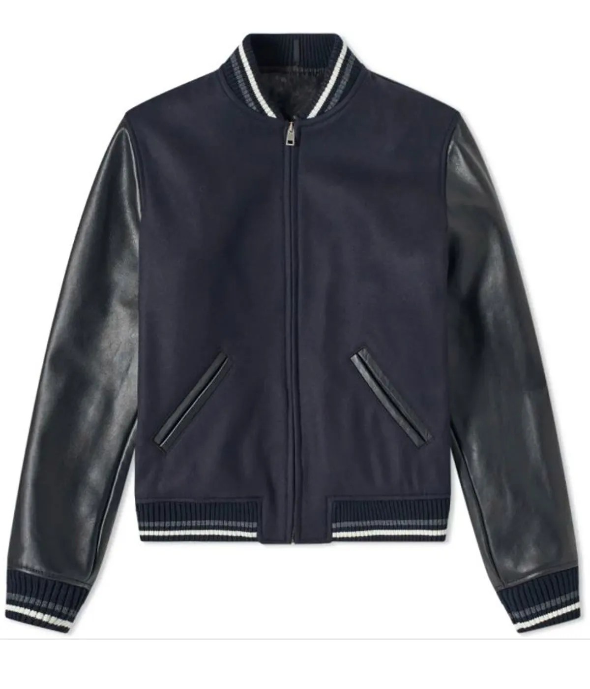 Blue and Black APC Blouson Copper Varsity Jacket Jacket Makers