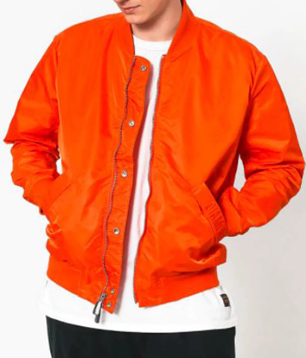 Mens Orange Bomber Jacket ubicaciondepersonas.cdmx.gob.mx