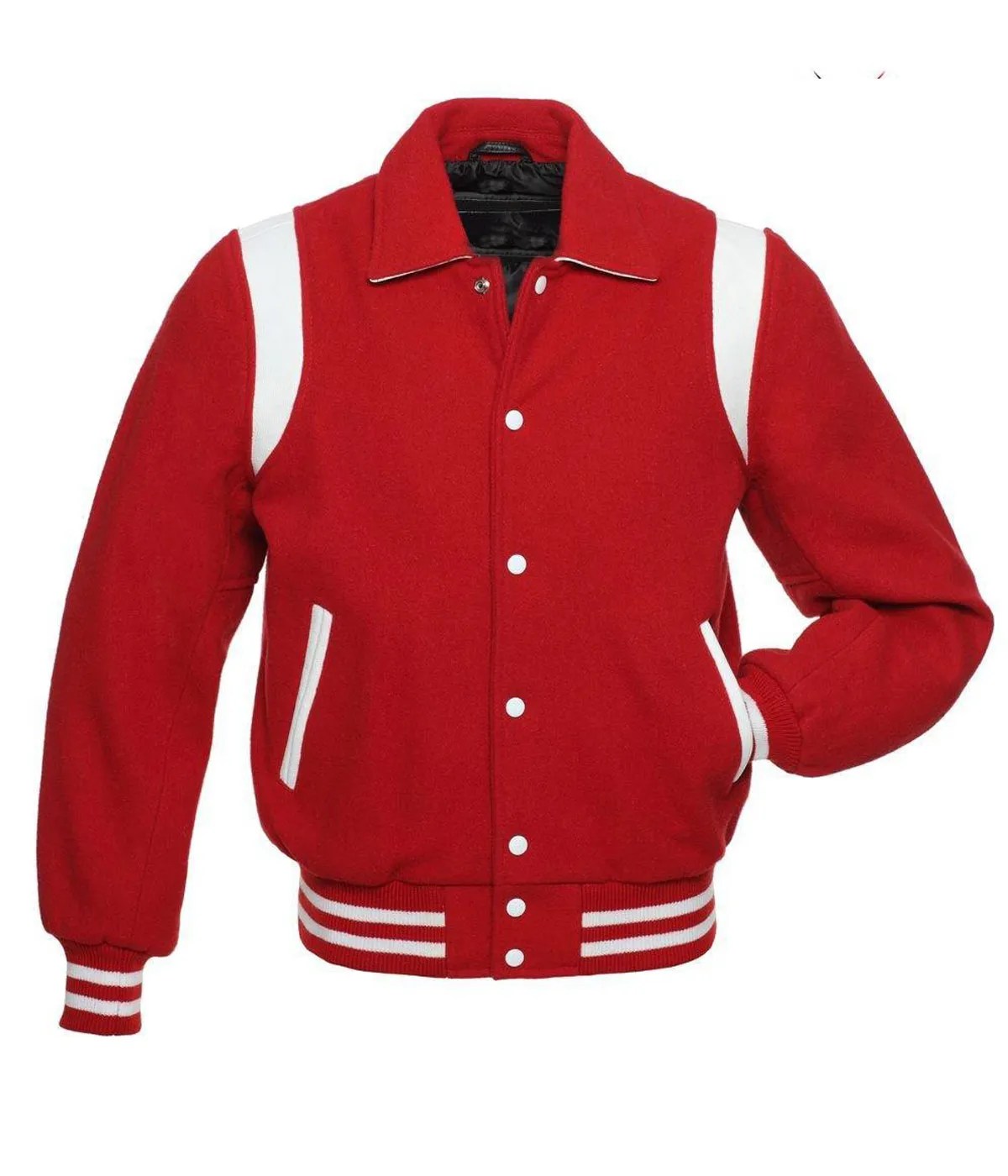 Sailor Collar Red and White Varsity Jacket Jacket Makers