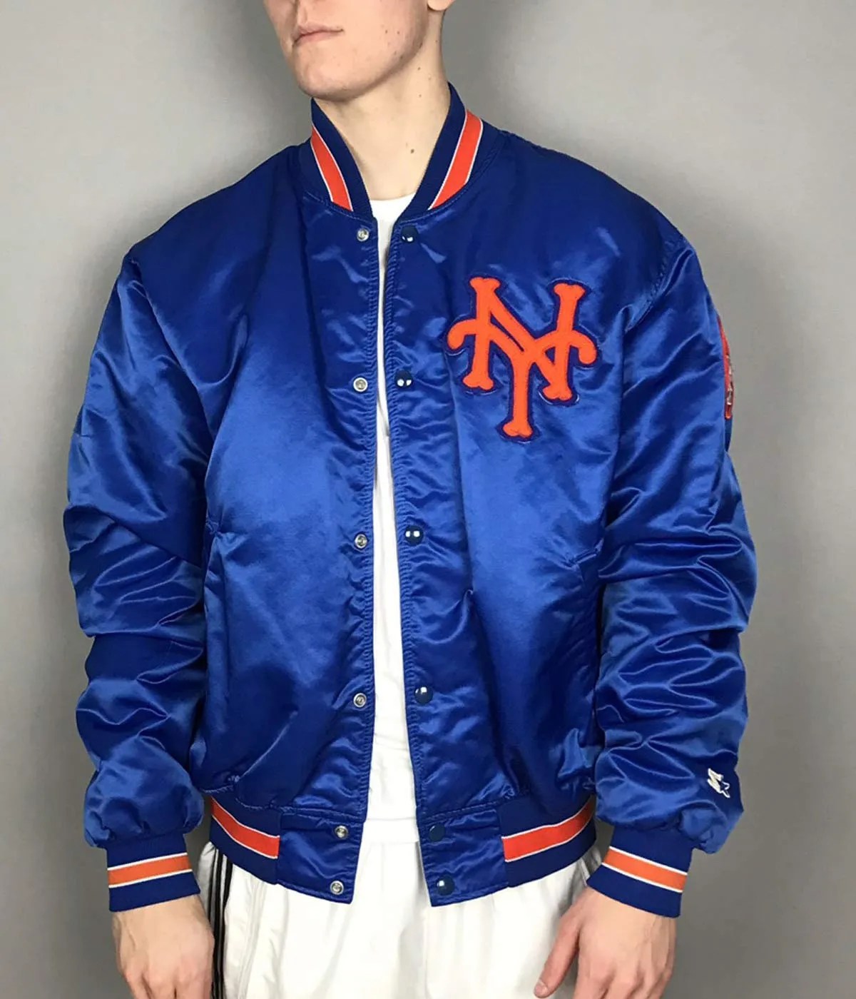 NY Mets Satin Jacket New York Blue Jacket Jacket Makers