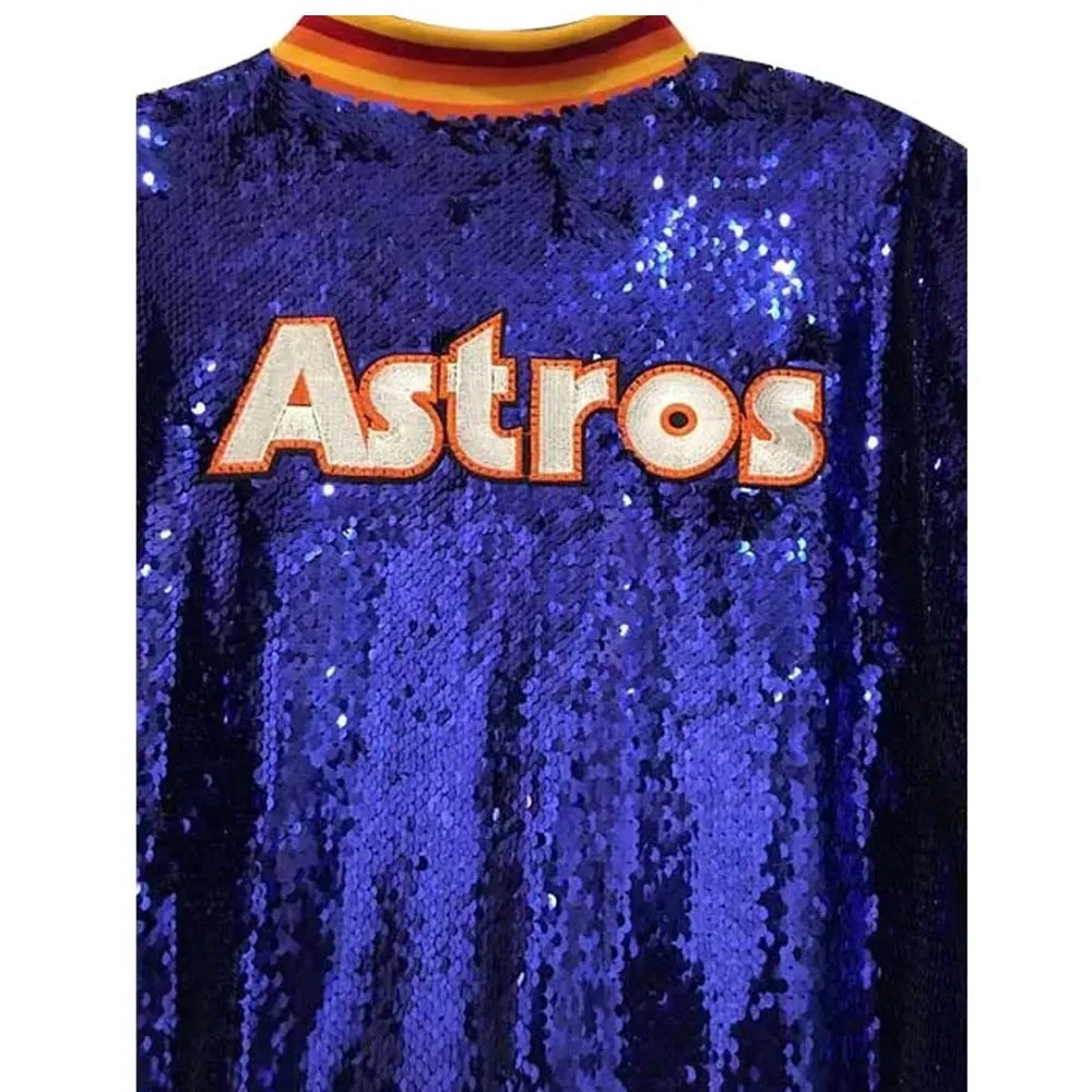 Bomber Houston Astros Sequin Jacket Jacket Makers