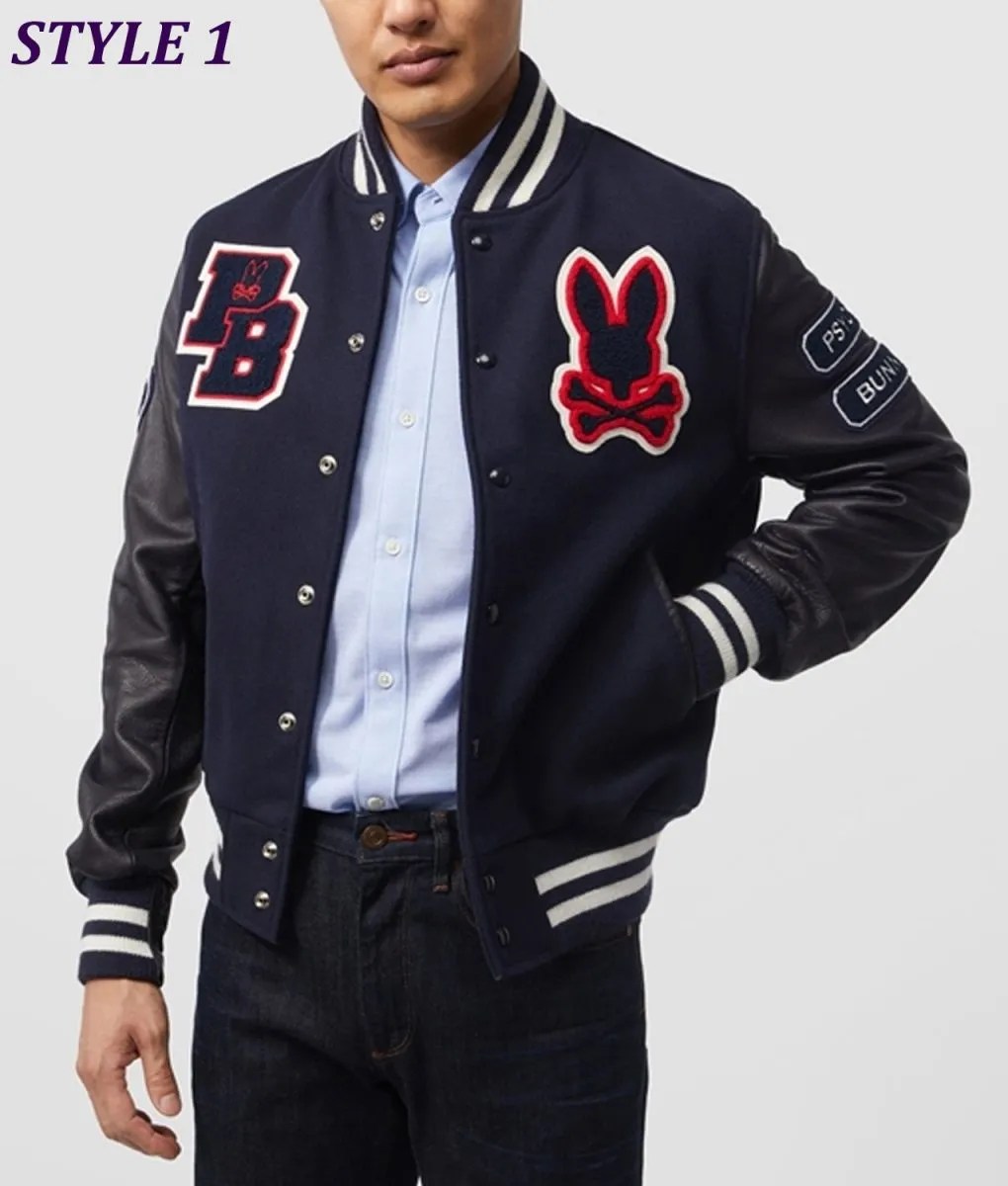 Golden Bear Psycho Bunny Letterman Jacket PB Varsity Jacket