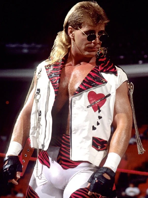 WWE Wrestler Shawn Michaels White Leather Vest Jacket Oria