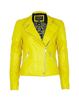 Yellow Leather Jackets - Jackets (313 x 400 Pixel)