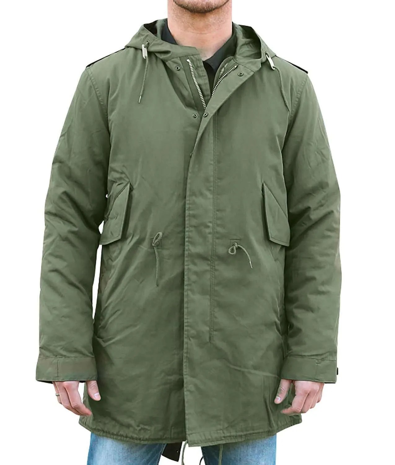 Men's Green Cotton M51 Parka Jackets Creator