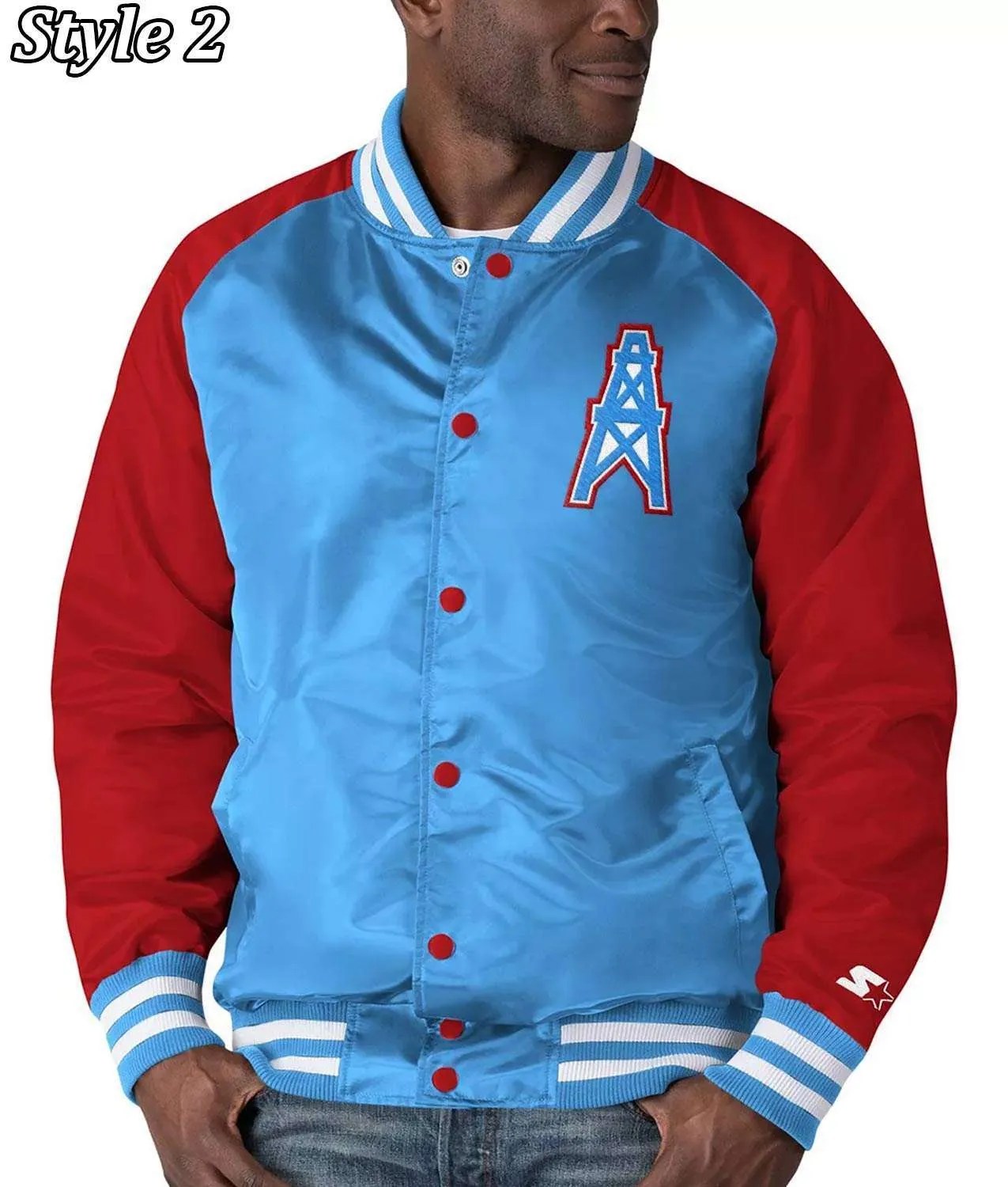 Varsity Throwback Houston Oilers Jacket Jackets Creator