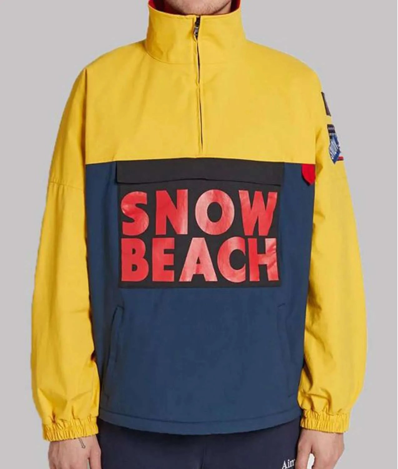 Snow Beach Jacket Blue and Yellow Hip Hop Jacket Jackets Creator