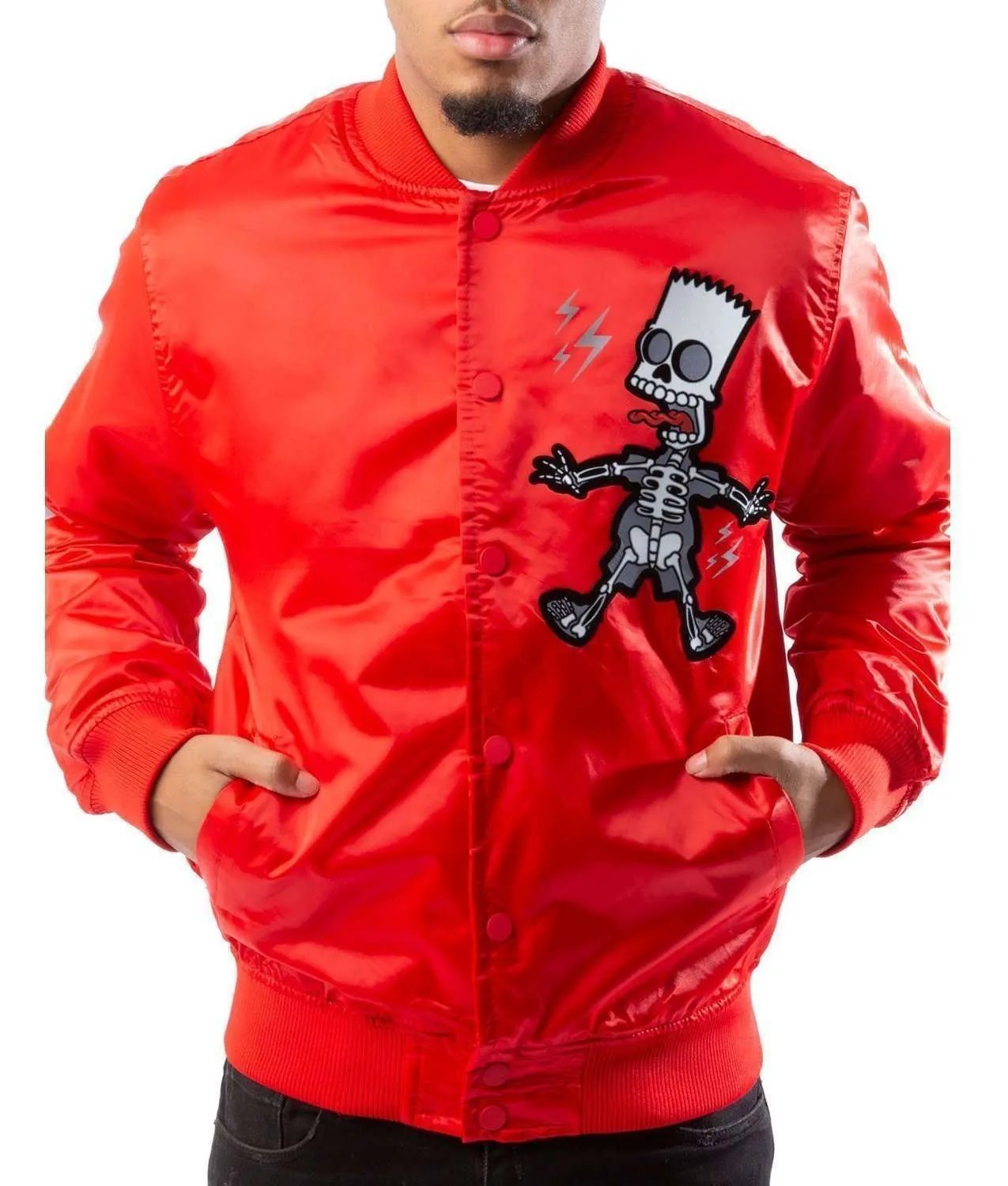 Maxima Bomber Satin Electro Bart Jacket Jackets Creator