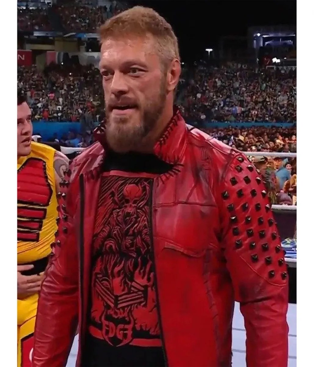 Studded Red WWE SummerSlam Edge Leather Jacket Jackets Masters