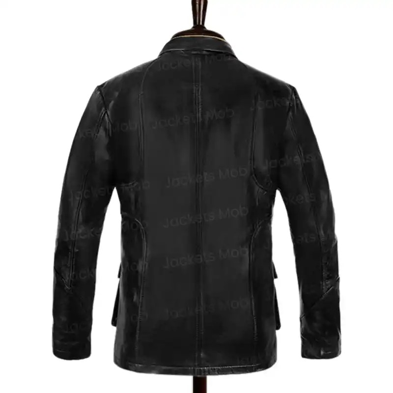 Black Zipper Leather Jacket Jackets MOB