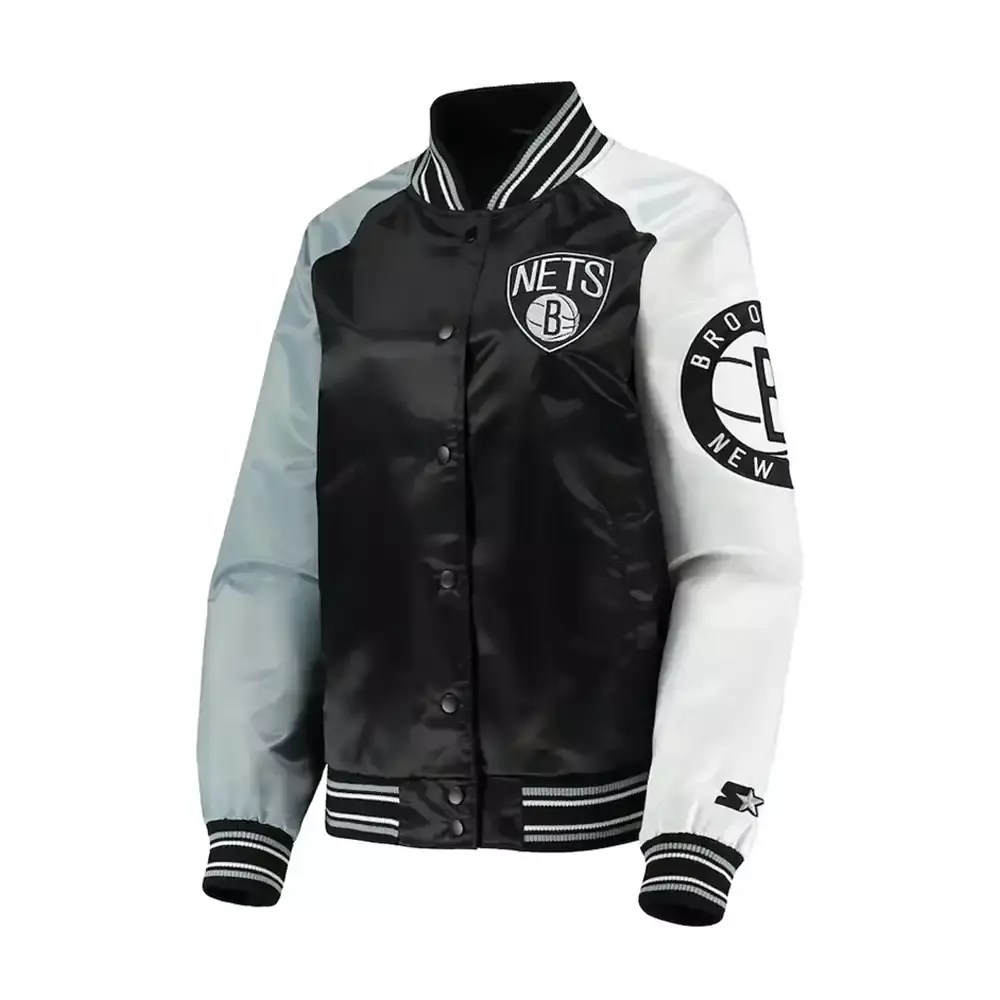Brooklyn Nets Letterman Jacket Jackets MOB