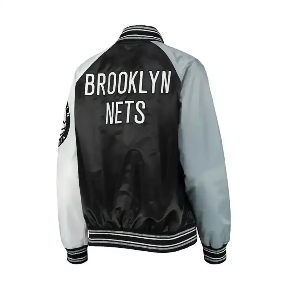 Brooklyn Nets Letterman Jacket Jackets MOB