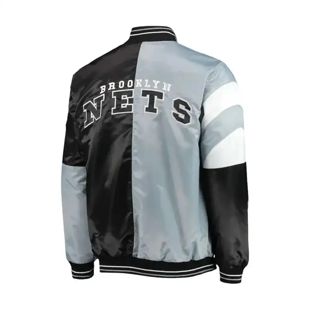 Brooklyn Nets Satin Jacket Jackets MOB
