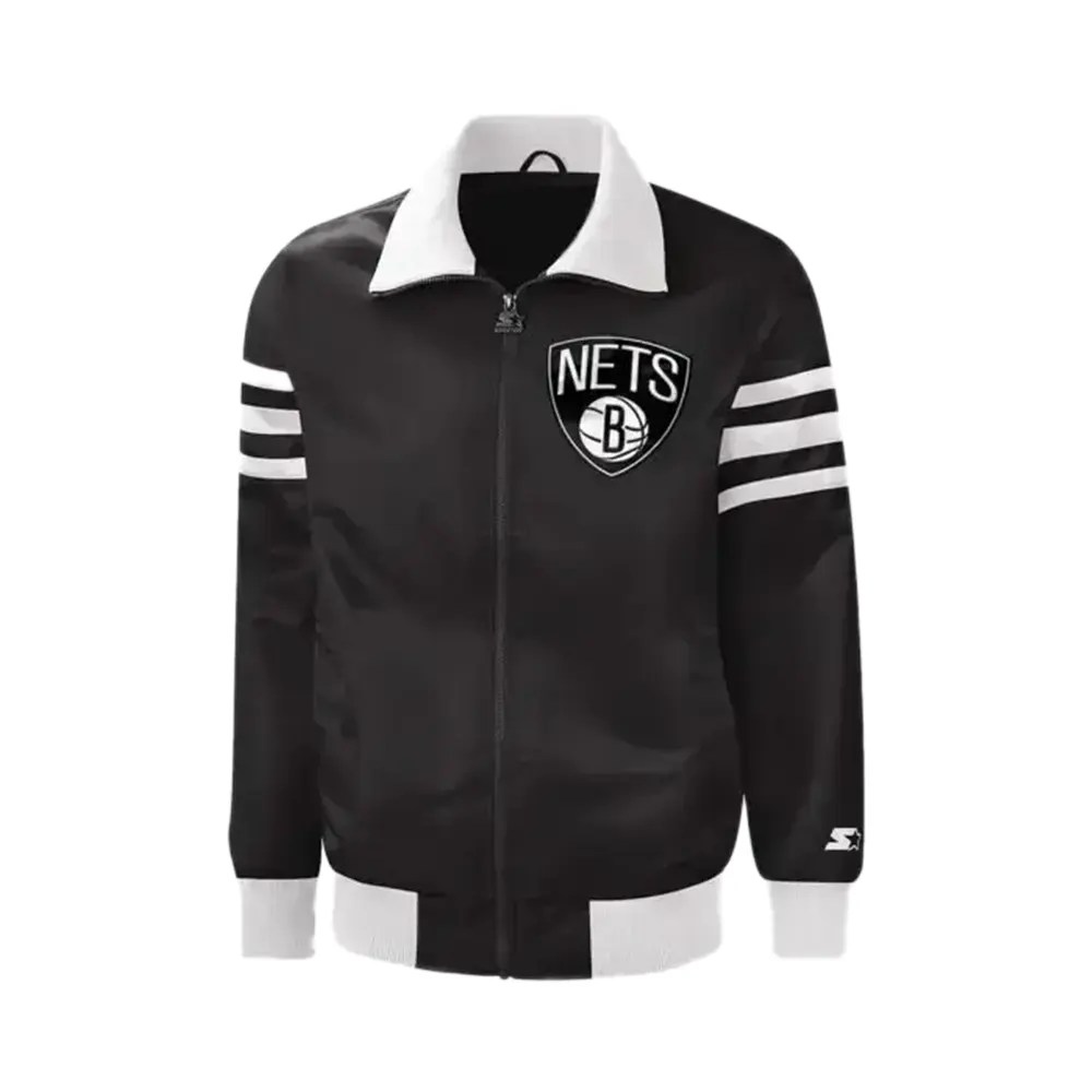 Brooklyn Nets Satin Jacket Jackets MOB
