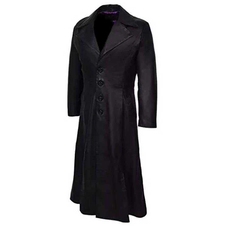 HALLOWEEN TRENCH LEATHER LONG COAT JACKET WORLD