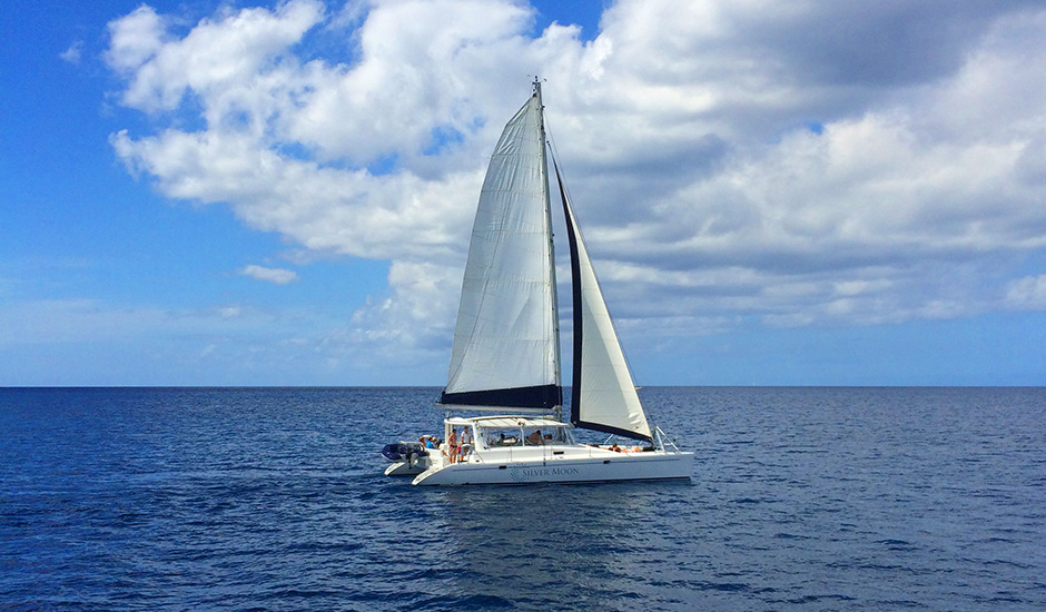 Silver Moon Barbados Catamaran Cruise Jackie Jets Off