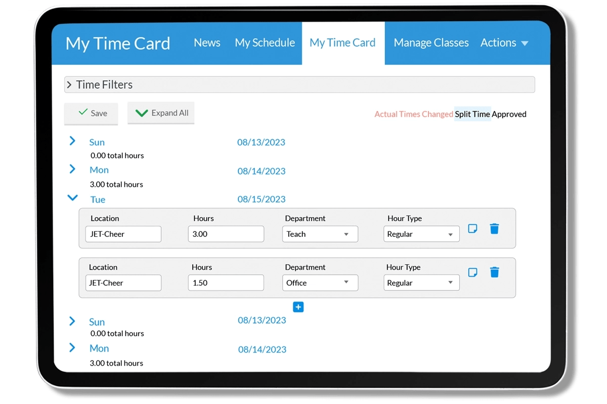Staff Portal, Time Clock, Scheduling & More Jackrabbit Class