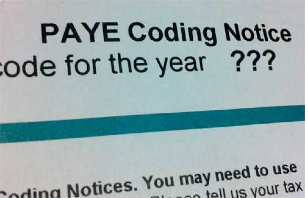 HMRC Tax Codes List What is a PAYE Coding Notice?
