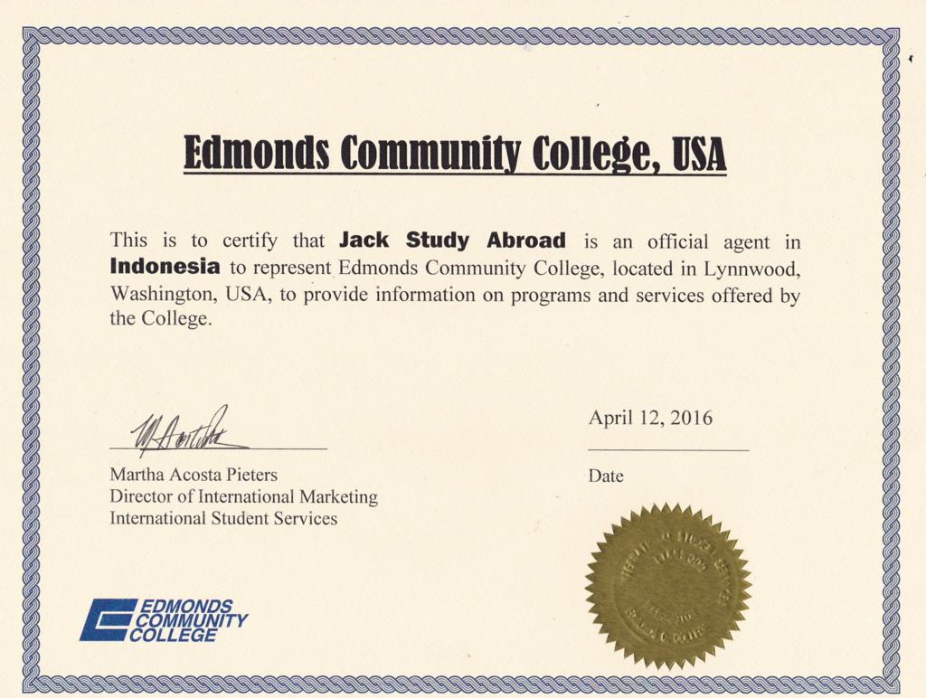 Edmonds Community College Studi Ke Luar Negeri JACK StudyAbroad