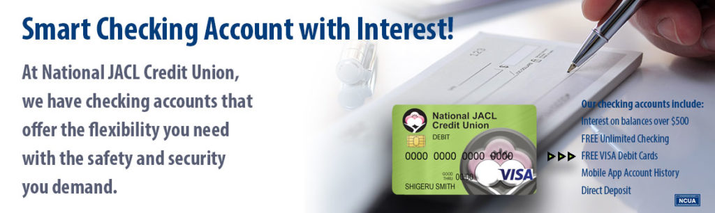 CheckingPageHeaderImage National JACL Credit Union
