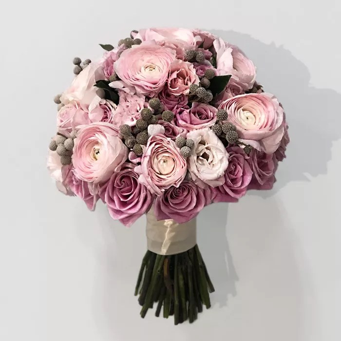 Pink Ranunculus and Rose Bouquet JLF