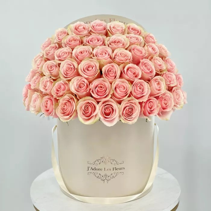 Signature Pink Rose Box JLF Los Angeles Florist