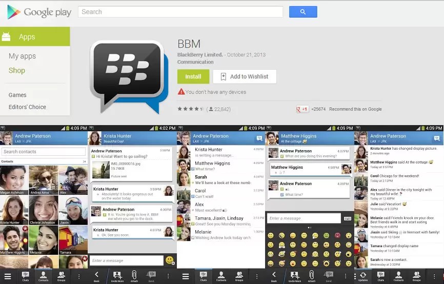 BlackBerry Pertimbangkan Aplikasi BBM untuk Android