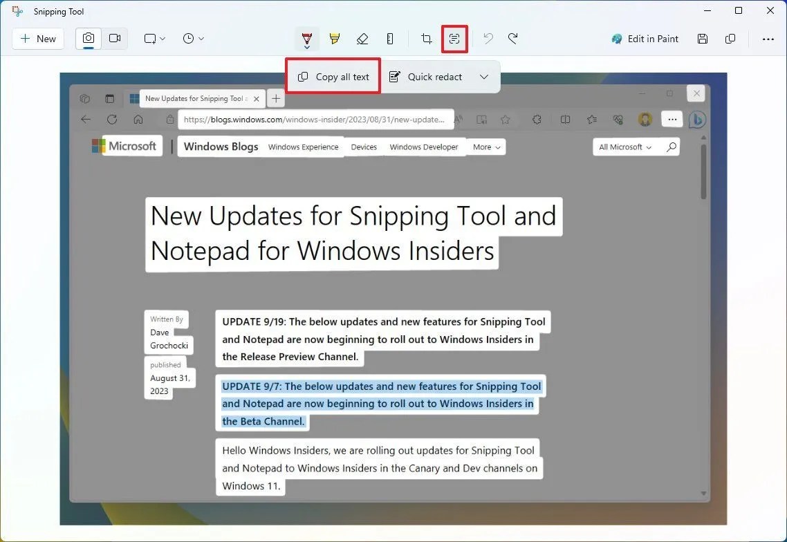 Ada Fitur Anyar Snipping Tool di Windows 11, Termasuk Dukungan OCR