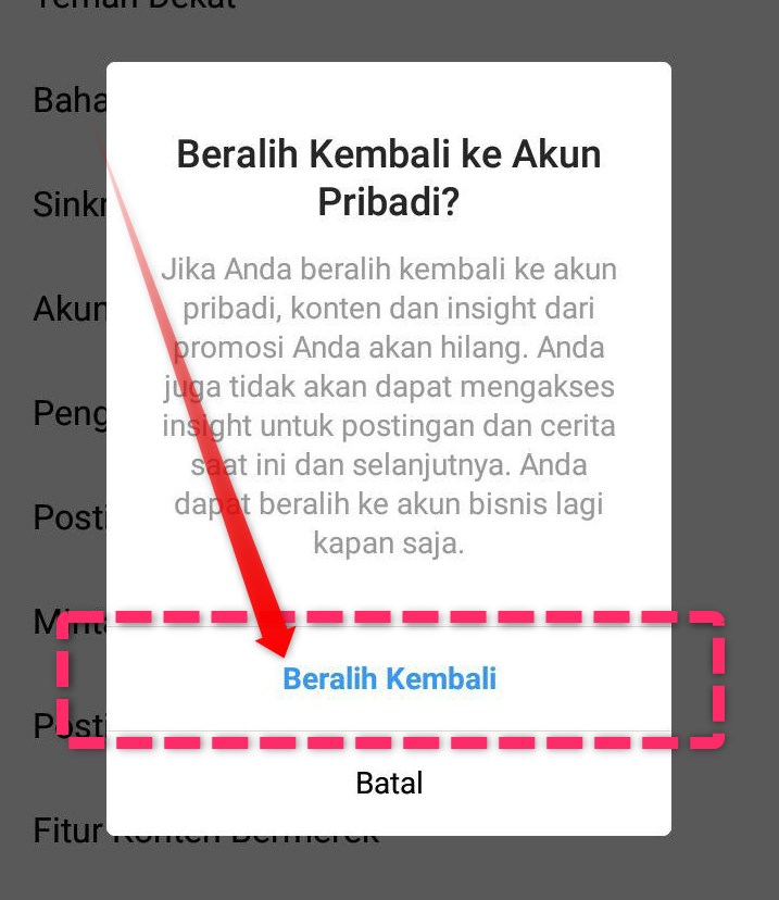 Cara Mengembalikan Akun Instagram Bisnis Ke Pribadi (Biasa