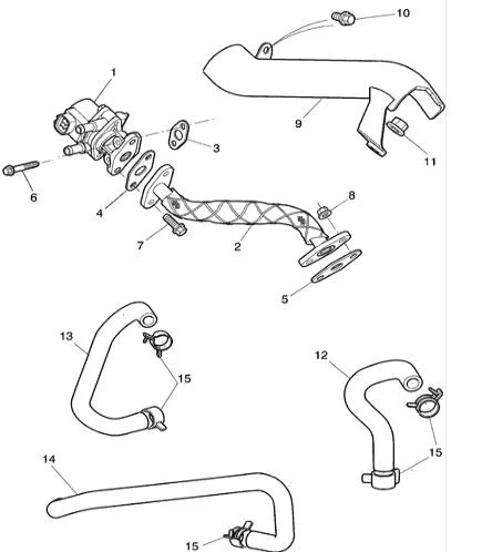 Location of EGR valve (Jaguar XKR 2002 V4.0 supercharged) - P0400