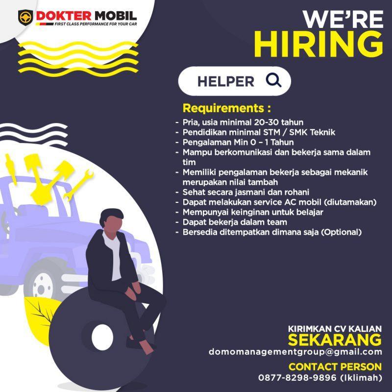 Lowongan Kerja Helper di PT. Domo Management Group JakartaKerja