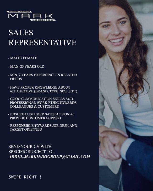 Lowongan Kerja Sales Representative Video Editor/ Design