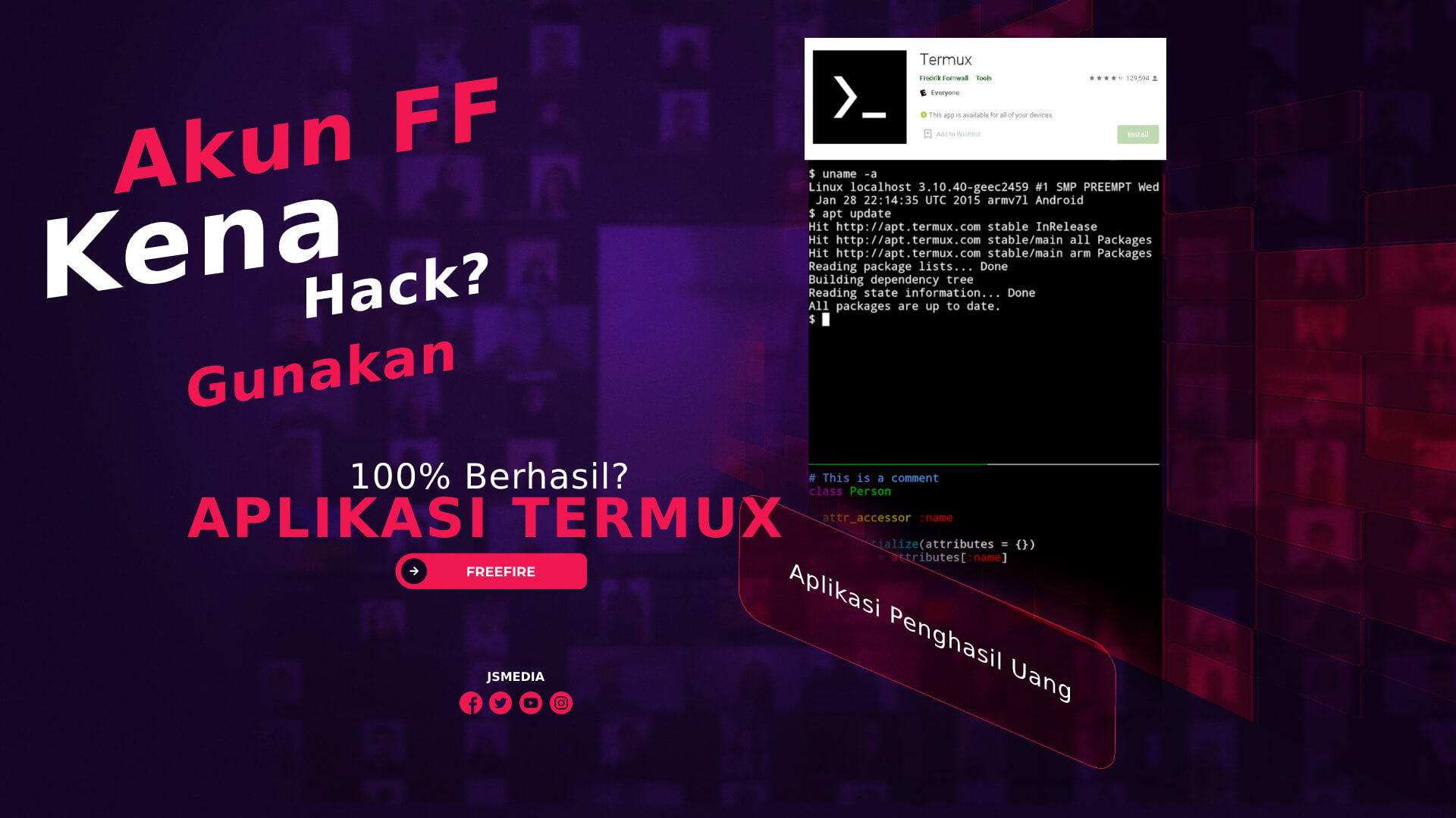 Akun FF Kena Hack? Gunakan Aplikasi Termux 100 Berhasil