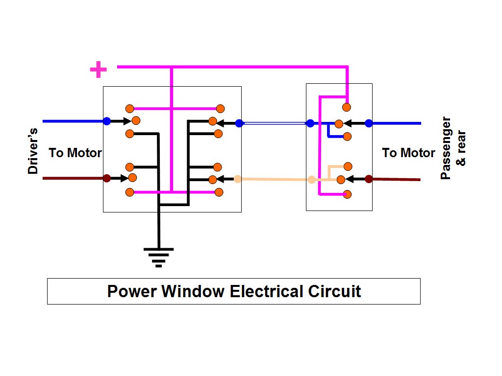 Car Power Window Circuit Diagram