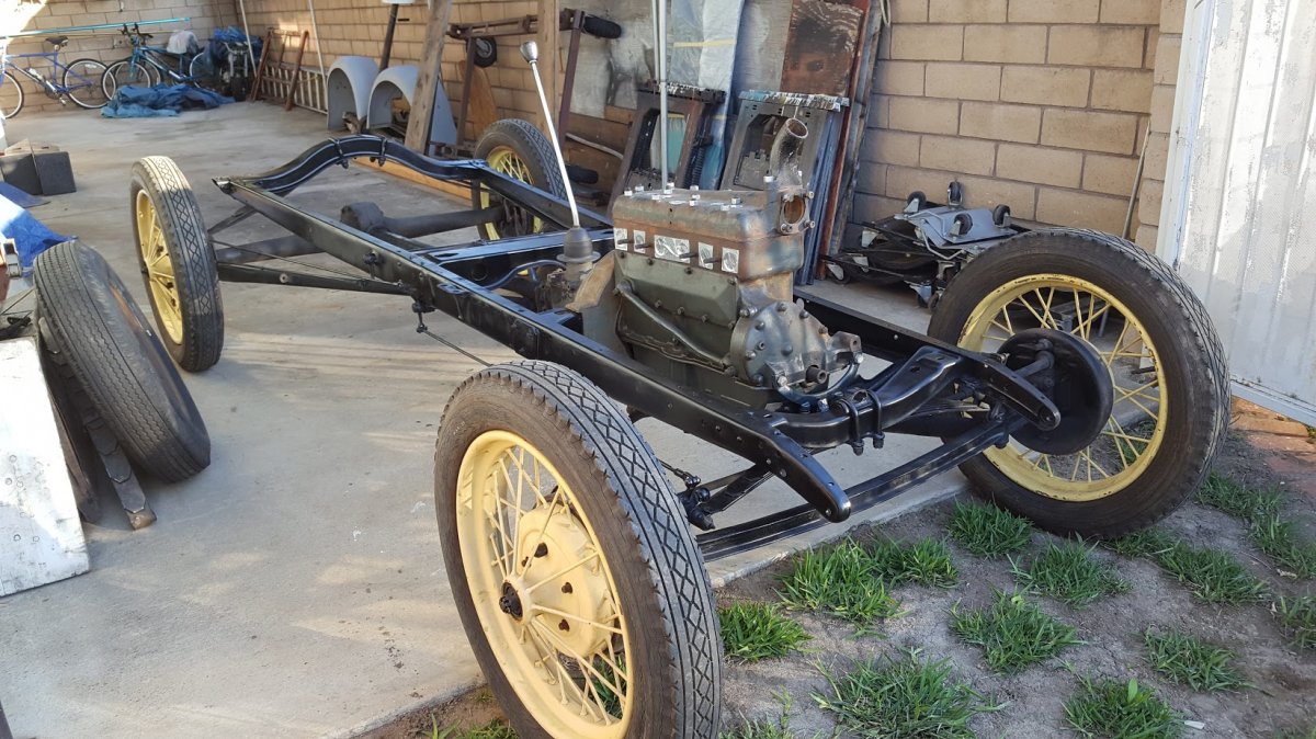 1930 Model A Ford Frame and running gear with no op California Title