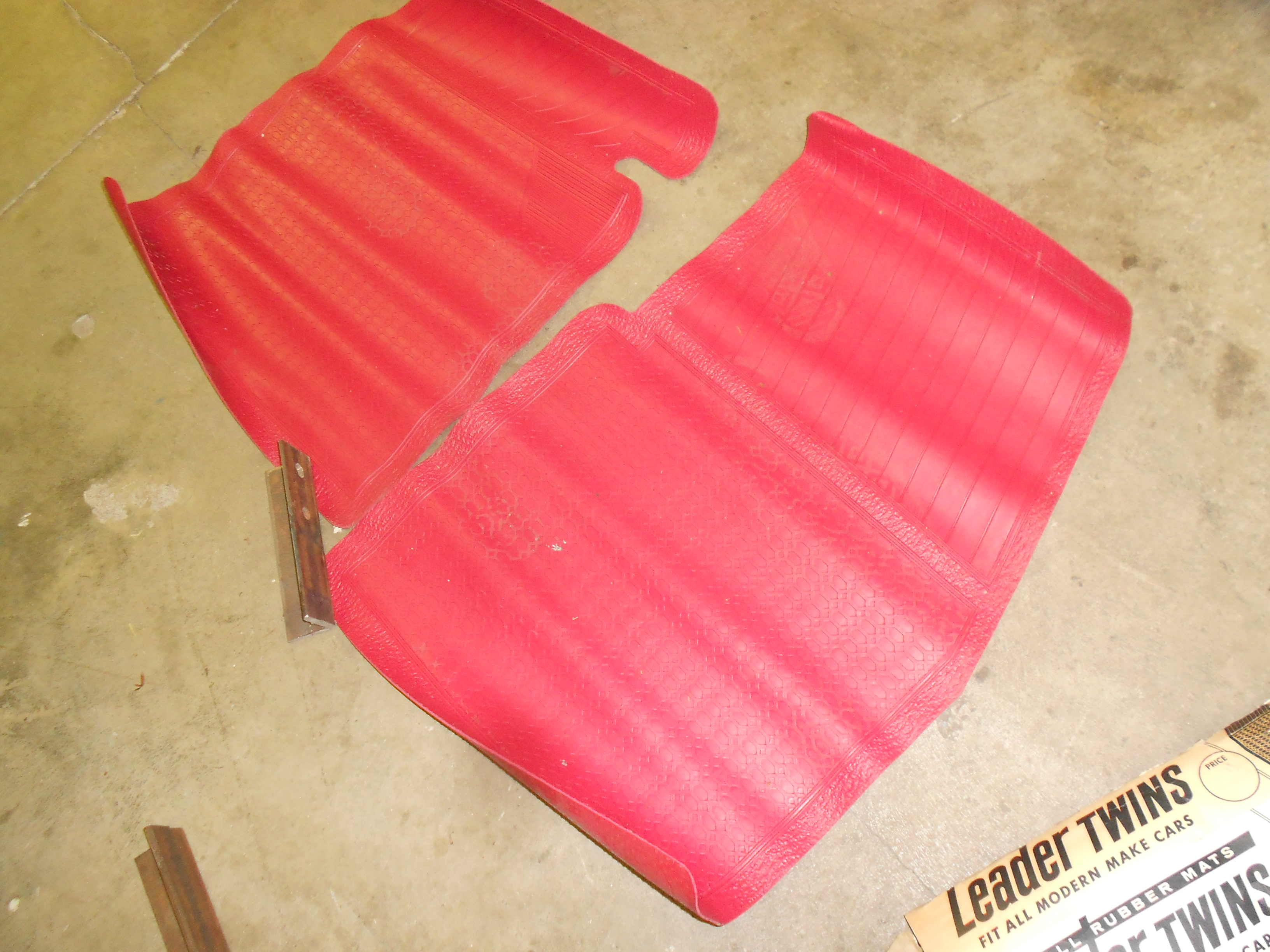 SOLD...NOS RED FLOOR MATS...CLEANING OUT OLD "WESTERN AUTO" The H.A.M.B.