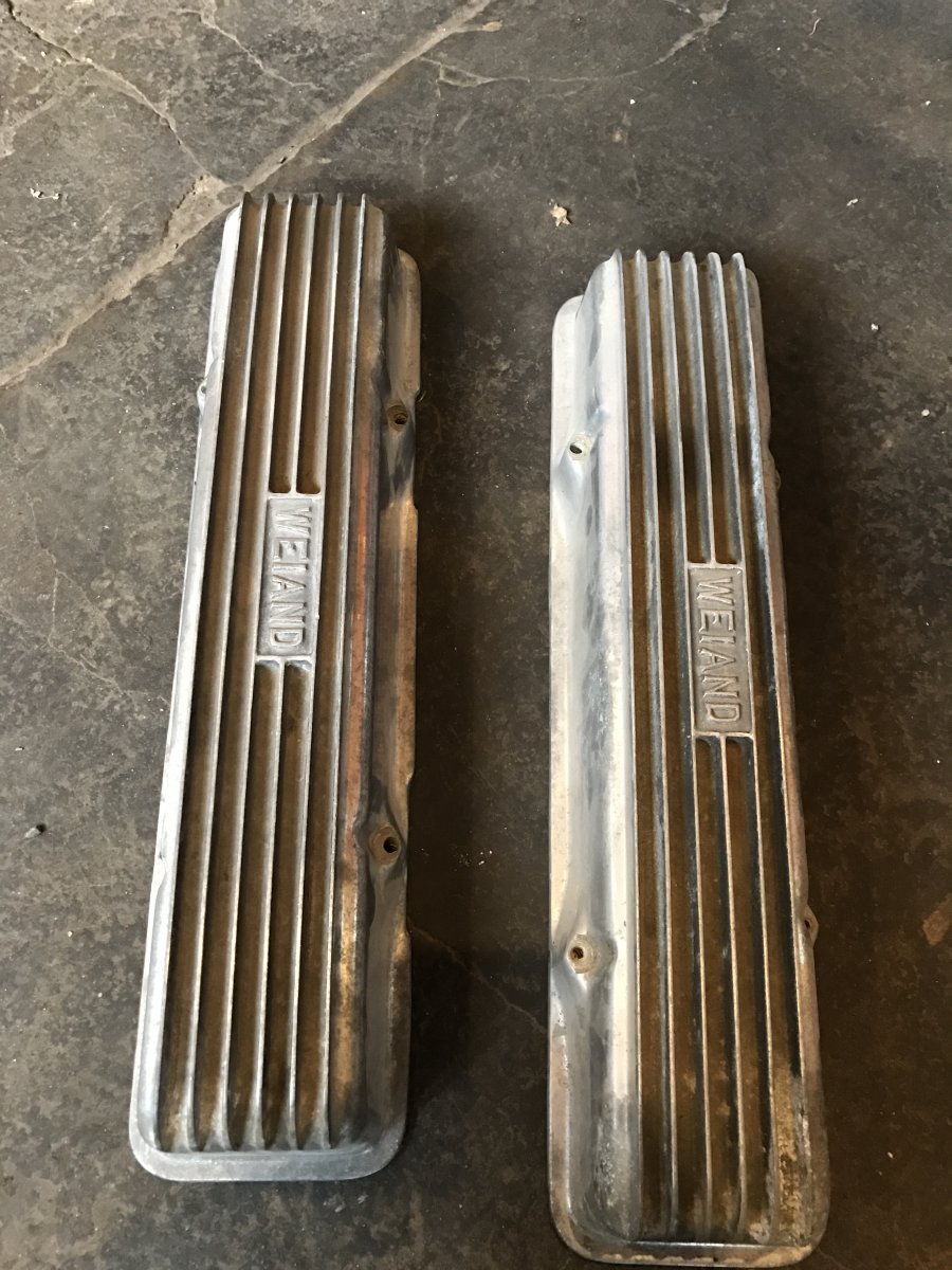 Vintage weiand block letter SBC valve covers ****SOLD**** The H.A.M.B.