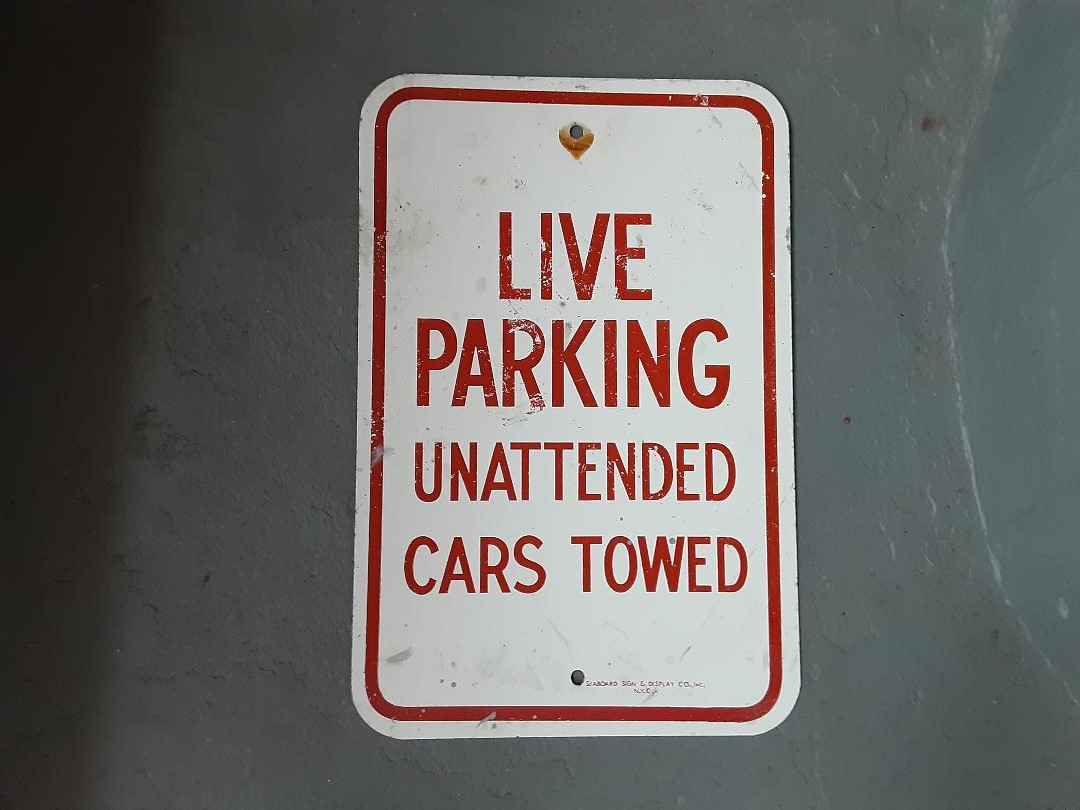 vintage NY. CITY parking sign The H.A.M.B.