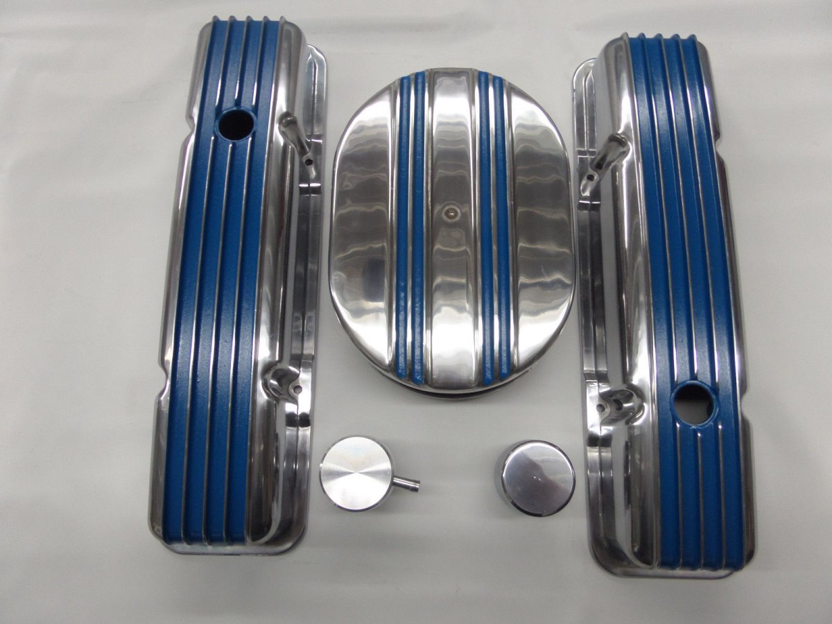 sbc painted valve covers/ sbc chevy valve cover kits 1 set orange 1 set