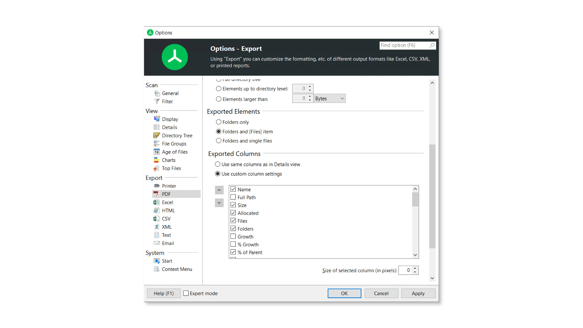 Create File Reports with TreeSize easily JAM Software