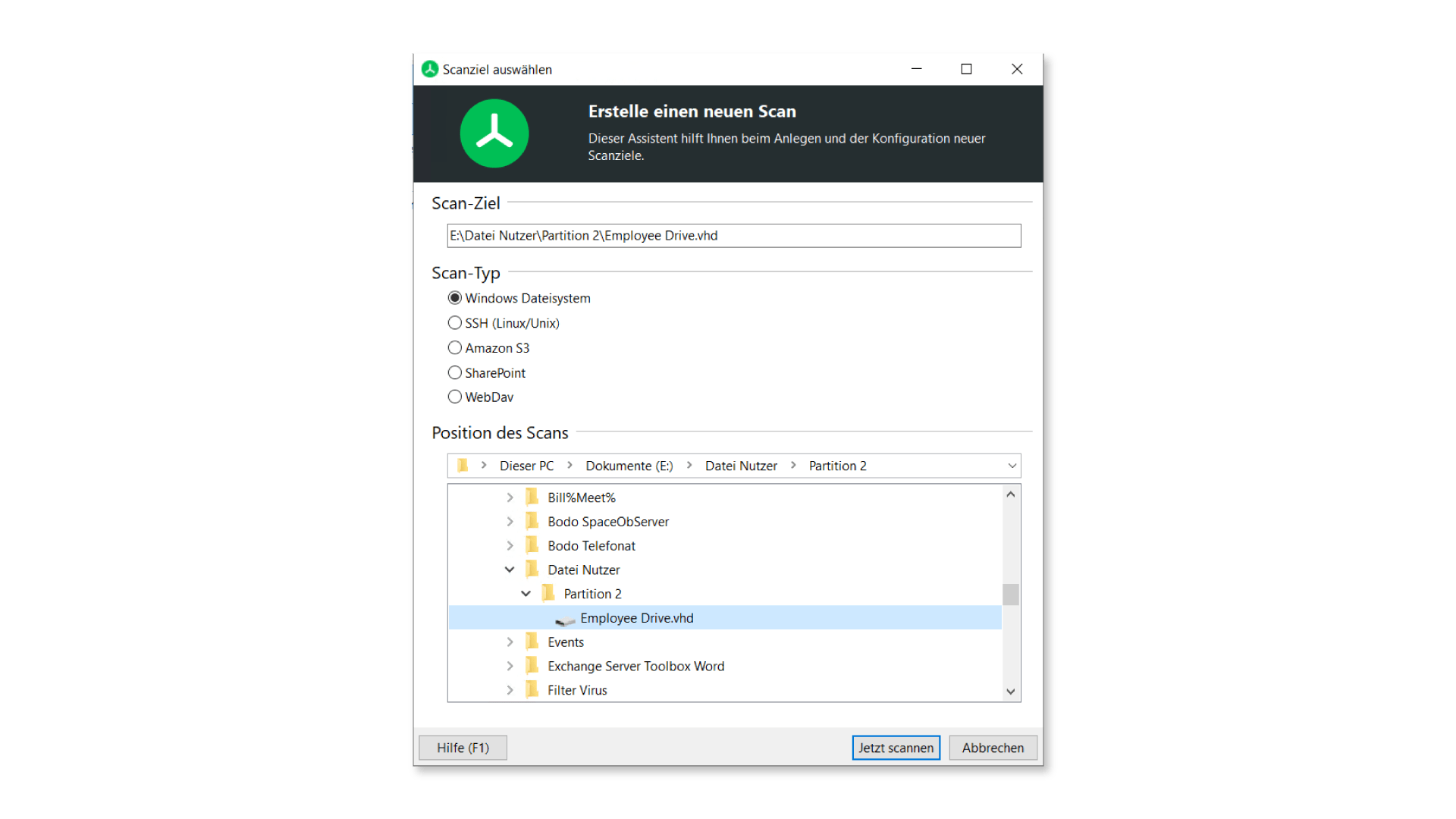 Doppelte Verzeichnisse finden, neues ScanZiel und Suche im Archiv